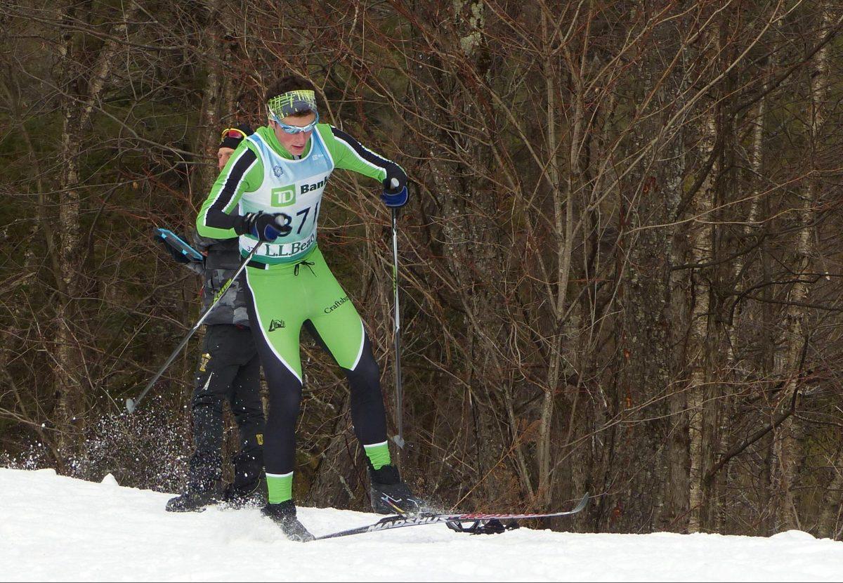 Henry, in Craftsbury uniform, during a race earlier in the year.